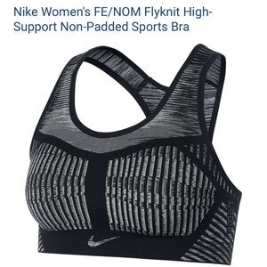 NWOT Nike Fe/Nom Striped Flyknit Sports Bra